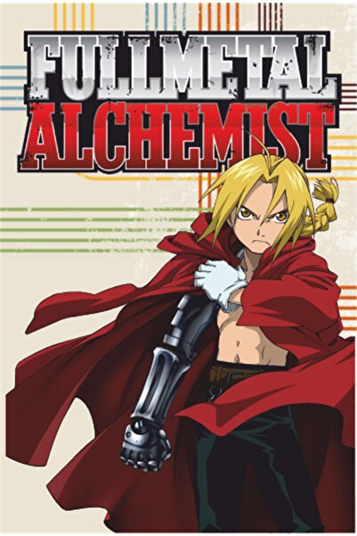 Hayat Poster Fullmetal Alchemist Anime Manga Retro Ahşap Poster