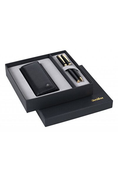 Scrikss Dr 203 38 Siyah Altın Kılıflı Kalem Seti