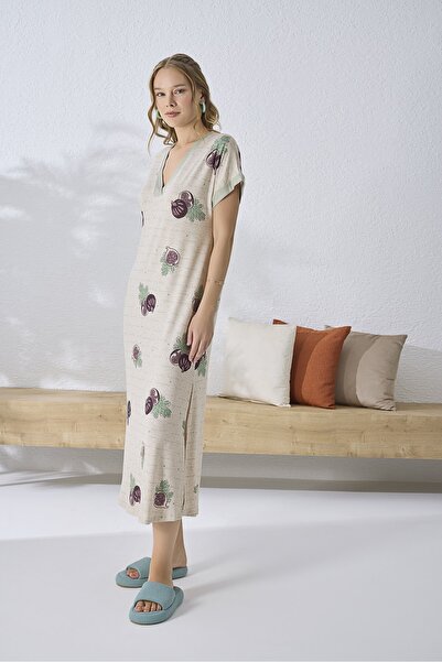 Sevim 14439 Women's Short Sleeve Long Dress