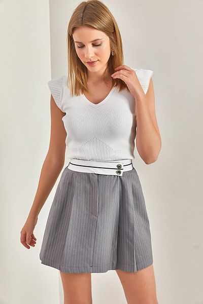 Bianco Lucci Women's Elastic Waist Skirt
