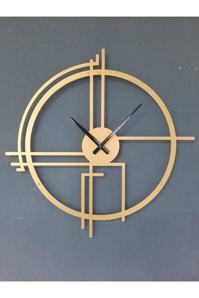 Gowpenart Querencia Metal Gold - Altın Duvar Saati 1,5 Mm Kalınlık 60x60 Cm
