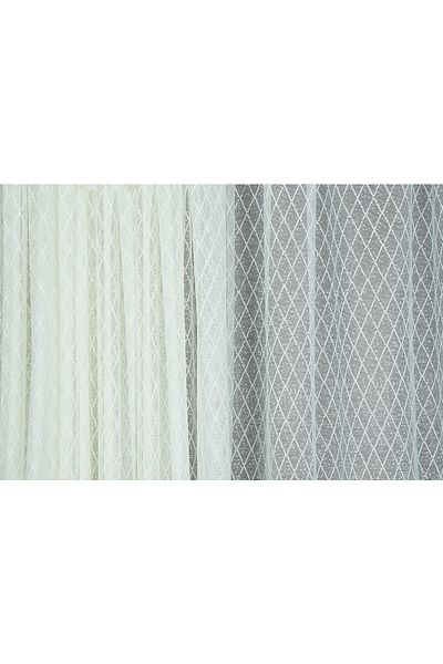 AKÇA TEKSTİL Koza Model Cream Color Single Wing Ready-made Planted Pleated Background Curtain 300*260 Cm