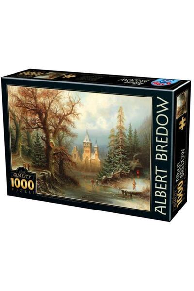 D-Toys Landscape With Ice Skaters By A Castle, Albert Bredow