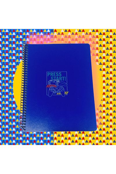 KESKİN COLOR 16x22 Cm 80 Sheets Unlined Plastic Cover Ring Notebook 60 Grams White Page