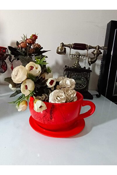 TİRENKDİZAYN Büyük Fincan Saksı