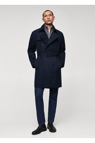 MANGO Man Klassischer wasserabweisender Trenchcoat