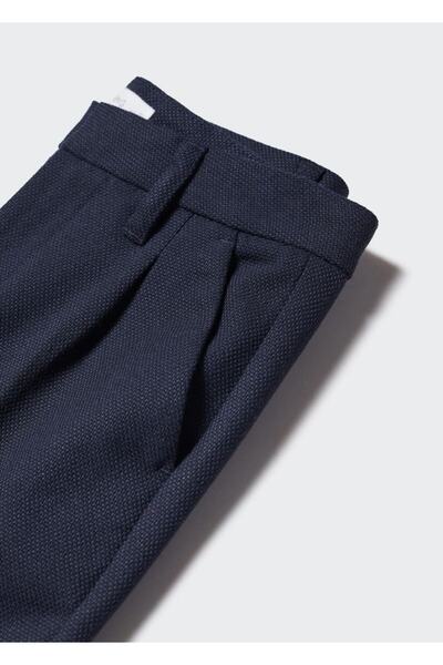 MANGO Kids Düz Kesim Kumaş Pantolon