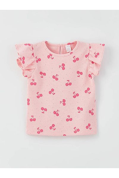 LC Waikiki Lcw Baby Crew Neck Printed Baby Girl T-Shirt, Pack of 2