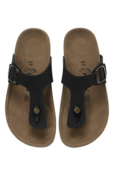 Polaris 319854z 3fx Černé dámské korkové pantofle