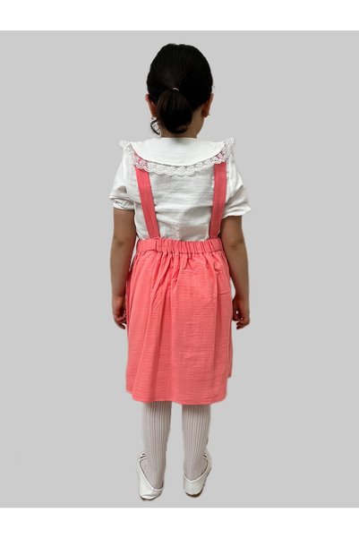 Esterella Girl's Dress/Floral Embroidered/shirted Salopet Dress/Muslin Dress