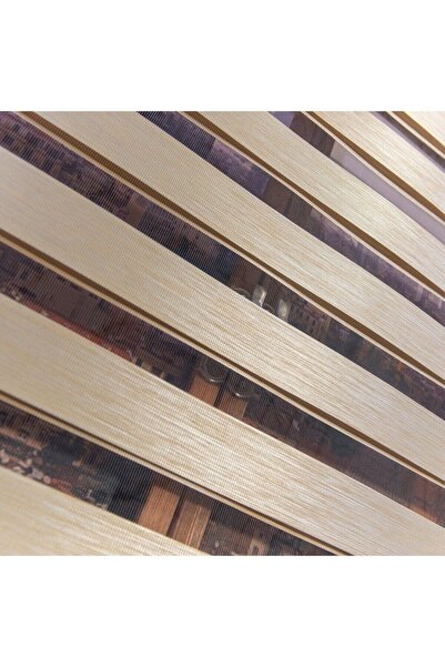 Brillant Bigpazar Sütlü Kahve Bambu Zebra Modern Perde