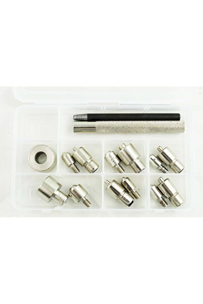 hodbehod Çekiç Ile Manuel Makinasız Kuş Gözü Çakma Takma Mili Kalıbı Set