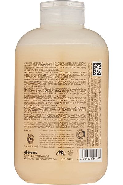 Davines Nounou Nourishing Vegan Shampoo - Protective and Nourishing 250ml (8004608241997)