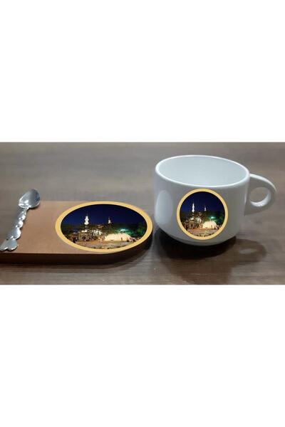 LADİJİTAL BASKI ÇÖZÜMLERİ Ahşap Baskılı Tabak Ve Kaşığı Ile Istanbul Görselli...