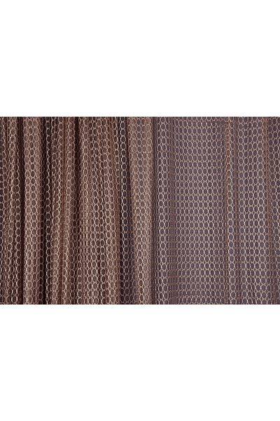 AKÇA TEKSTİL Orchid Model Dark Mink Color Single Wing Ready Planted Pleated Background Curtain 300*260 Cm