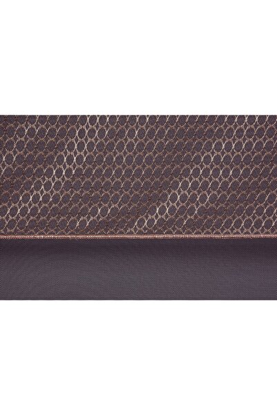 AKÇA TEKSTİL Orchid Model Dark Mink Color Single Wing Ready Planted Pleated Background Curtain 300*260 Cm