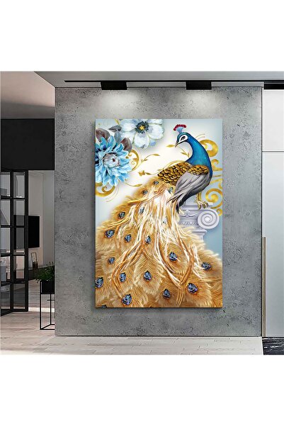 Sebenta Tablou decorativ din pânză cu păun