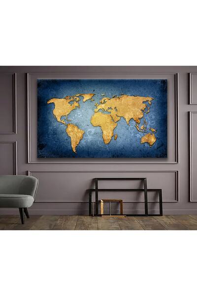 Sebenta Tablou decorativ pe pânză cu harta lumii