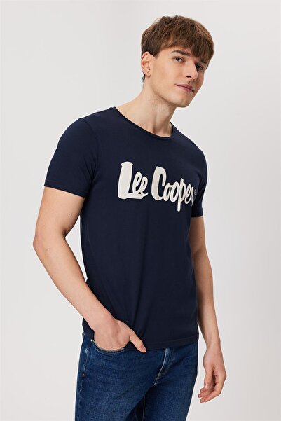 Lee Cooper Londonlogo Ανδρικό μπλουζάκι με λαιμόκοψη Navy Blue
