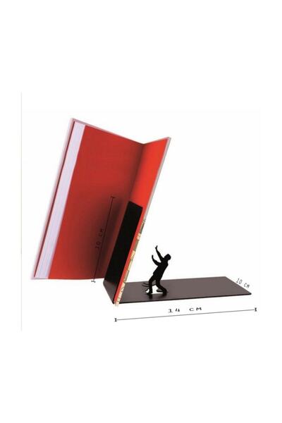 Simge Yapı Dekorasyon Falling Books, Falling Look Metal Decorative Book Holder, Book Support
