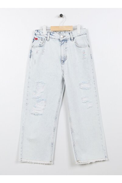 Lee Cooper Elastic Waist Light Blue Women's Denim Trousers 232 Lcg 121001   M...