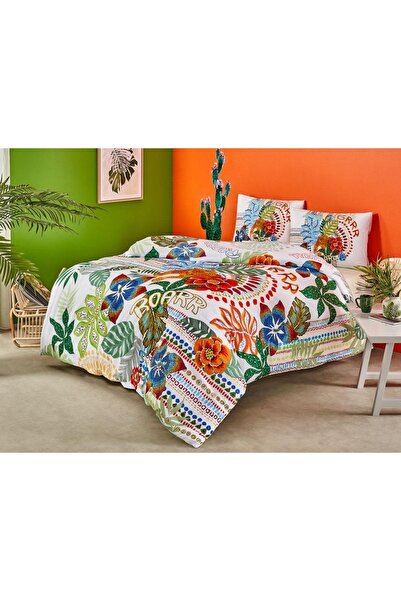 Taç Ranforce Tek Kişilik Nevresim Takımı Tess Yeşil Emh