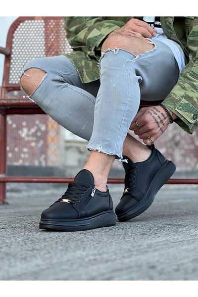 WG Fashion Mp504 St Lace Up με φερμουάρ Ορθοπεδικό Ανδρικό Αθλητικά Παπούτσια με ψηλή/χοντρή σόλα