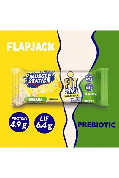 Muscle Station Fit Snack Yulaf Bar Banana 40 Gr 24'lü Kutu