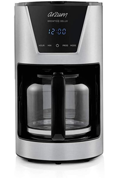 Arzum Ar3081 Brewtime Delux Filtre Kahve Makinesi, Inox, 19x33x25 Cm
