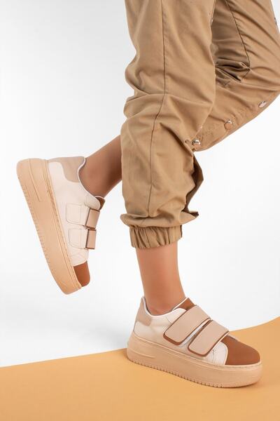 Aleza Shoes Tenis de damă cu talpă groasă cu velcro
