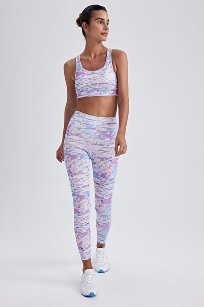 DeFacto Fit Desenli Beli Saran Sporcu Tayt