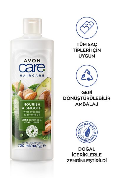 AVON Care 700 Ml Avocado and Almond Oil Shampoo and Conditioner