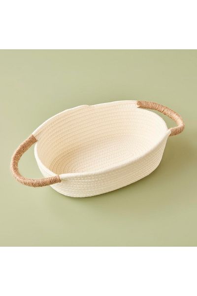 Bella Maison Montana Ivory Basket White (31X21X8 cm)