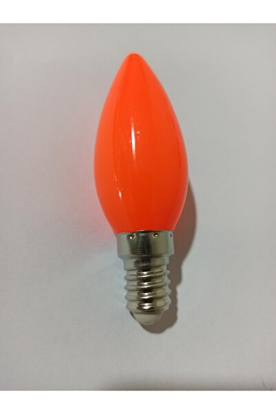 hagiki (1 ADET) Led 1 Watt Turuncu E 14 Duy Gece Lambası Ampulü 50/60 Hz. 220 Volt (1 ADET)