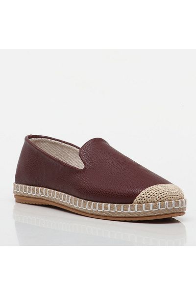 Yaya by Hotiç Espadrilles - Burgundy - Flat