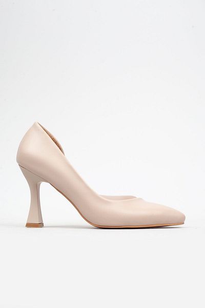 Adım Adım Women's Nude Transparent Side 10 cm Heeled Shoes