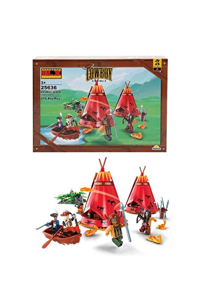Sunman Kovboy Set Kızılderili Çadırı 4 Figür 275 Parça