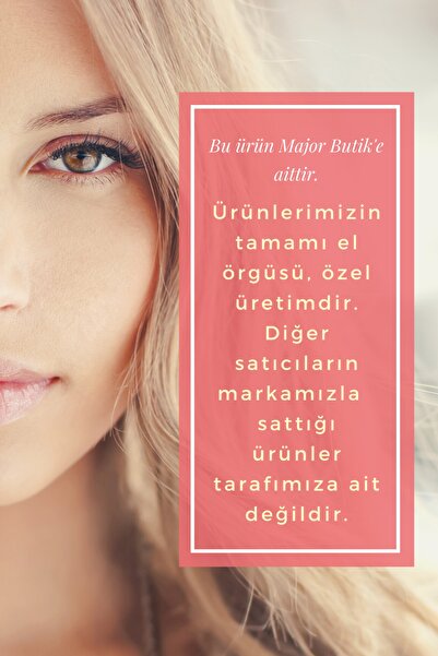 Major Butik Tığ Örgü Renkli Çizgili Bikini Takım