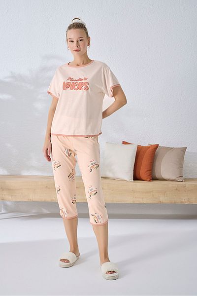 Sevim 14325 Printed Capri Set