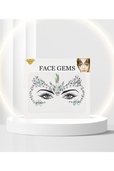 BP Tattoo Cleopatra Işıltılı Holografik Festival Yüz Taşı Face Sticker