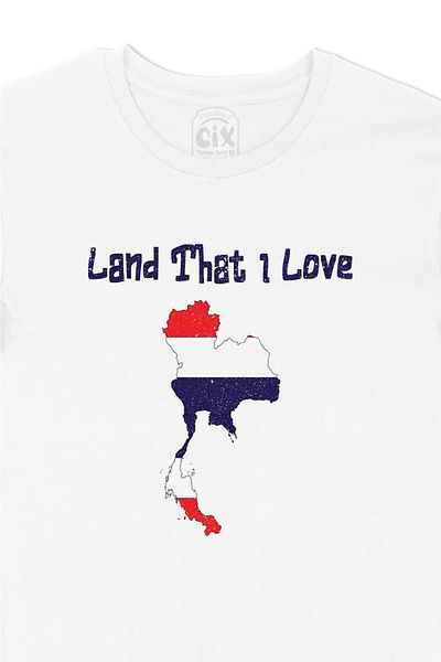 Cix Land That I Love Thailand Pocket Design Τυπωμένο λευκό μπλουζάκι