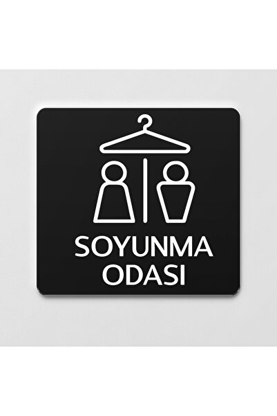 Ofistike Soyunma Odası Tabelası Ofis Yönlendirme Kapı Isimlik Sığınak Alanı T...