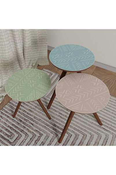 Ho:27 Maleno Dekoratif Zigon Sehpa Set (6'LI TABLO HEDİYELİ)