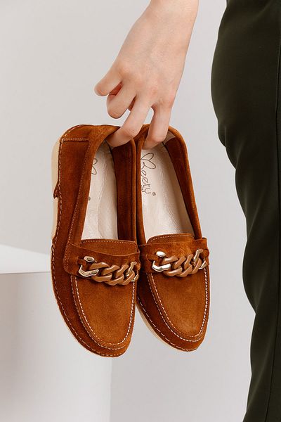 en7 Tan Γυναικείο Δερμάτινο Loafer By173