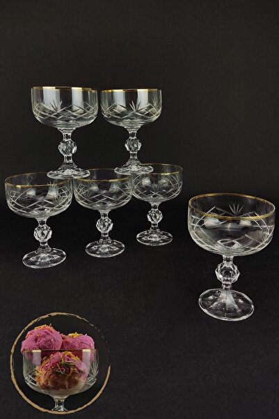 Digithome Bohemia Cristal 6 Grain Ice Cream and Dessert Presentation Set 200C...
