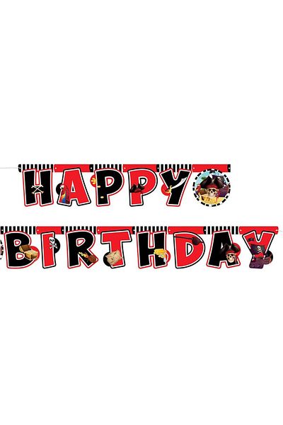 kidspartim Πανό με θέμα τον πειρατή Happy Birthday