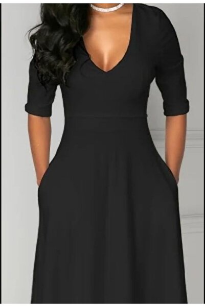 Ginza Dress V-Neck Classic Woven Fabric