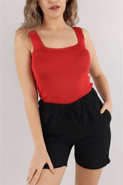 AYDOĞAN TEKSTİL Square Collar Lycra Polyelite Knitwear Undershirt