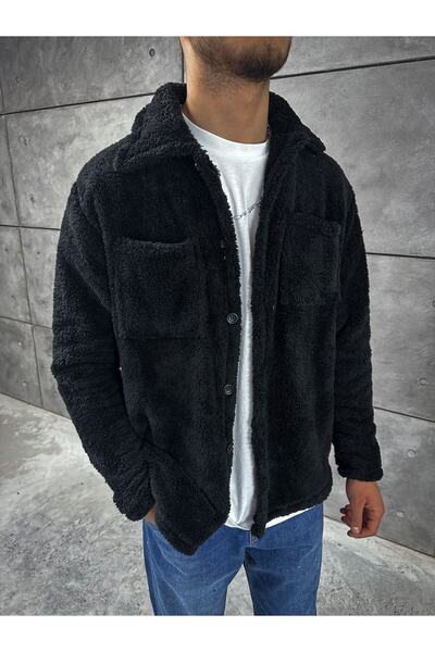 Moda Santiago Λεπτομερές βελούδινο μπουφάν Unisex με μαύρο κουμπί