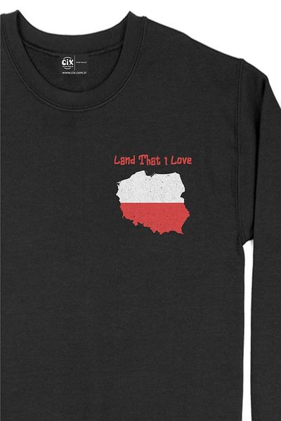 Cix Hanorac imprimat Land That I Love Polonia Pocket Design